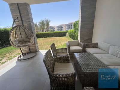 Ground Floor Chalet for Sale in Amwaj North Coast – 3 bedrooms, 2 bathrooms, private garden, just 3 minutes from the beach, directly on the swimming pool, fully furnished with luxury hotel-style furniture. | Amwaj North Coast