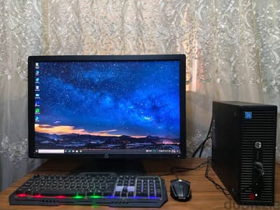 كمبيوتر HP ProDesk 400 G3 كامل بالشاشة SSD سريع - حالة ممتازة