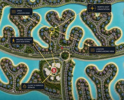 122m² Chalet for Sale in SouthMED C1 | Direct Lagoon View | Prime Corner Location | 10-Year Installments