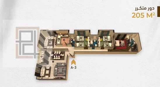 2nd Floor Apt 205m in Beit El Watan 5th District - 5 Yrs Installments (Inc. Garage)
