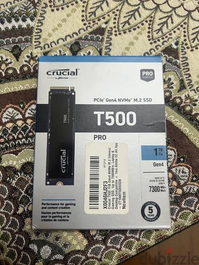 Crucial T500 Pro 1tb (New) gen 4 7300mb