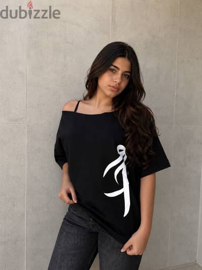 Aura Oversized Off-Shoulder T-Shirt