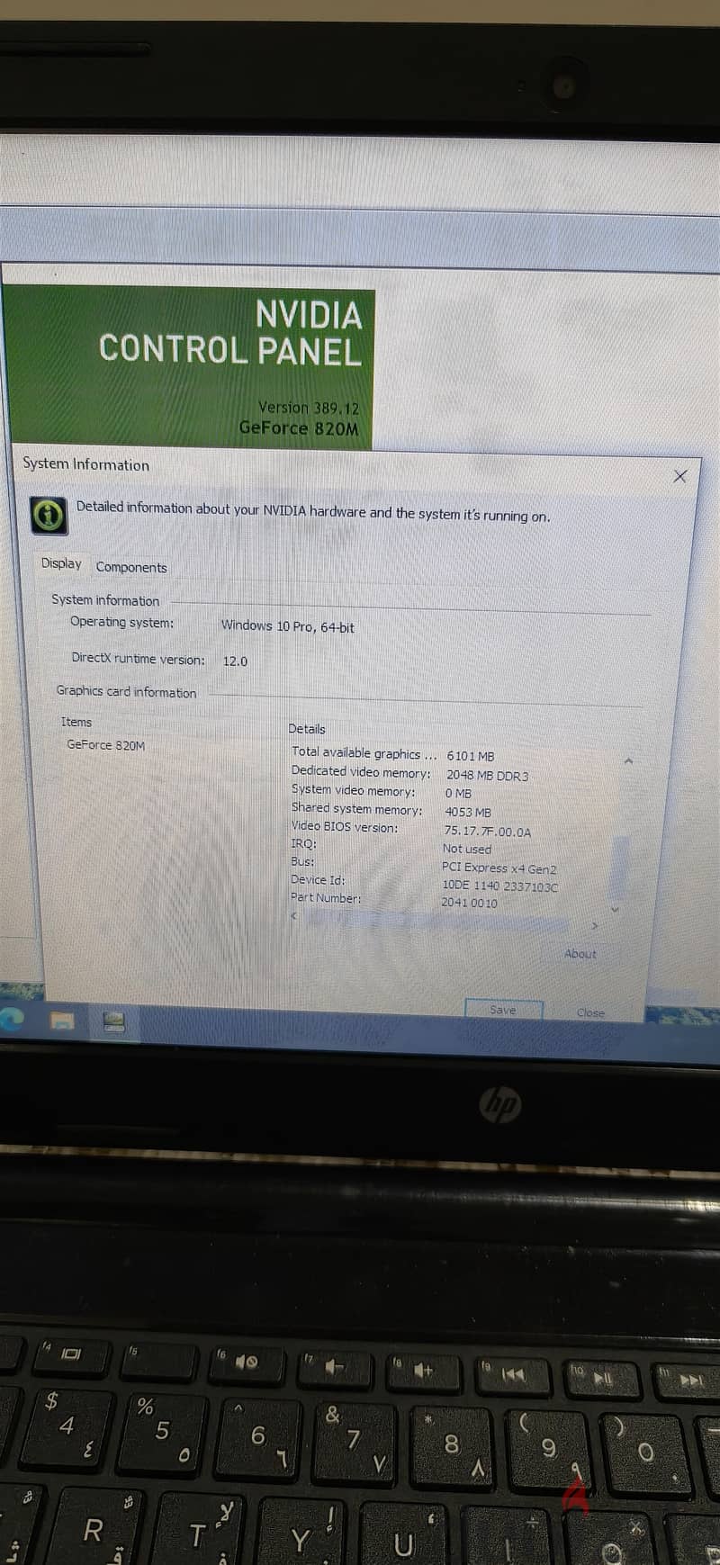 HP Notebook 15 Nvidia 2G 4