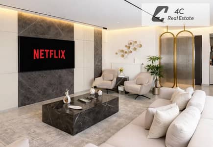 Ultra-super-lux finished apartment for less than market price - air conditioners included - immediate resale in Palm Hills, Fifth Settlement - ready