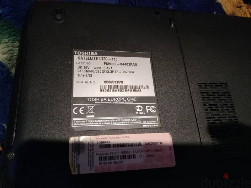 lap top toshipa 7