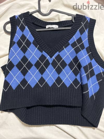 Stradivarius Sweater Vest Blue