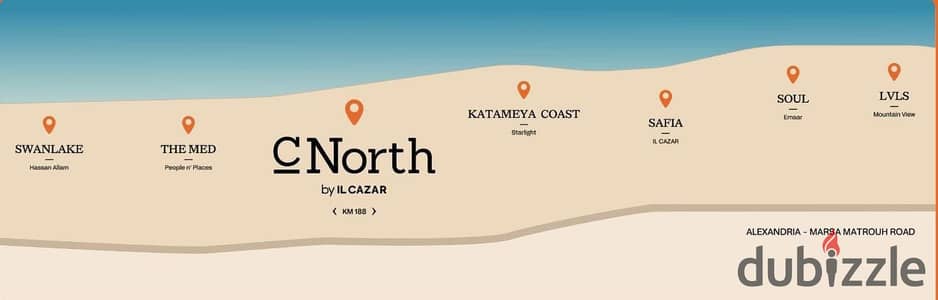 For sale: A fully finished 3-bedroom chalet at C North  in Ras El Hekma, North Coast. Available with a down payment of 240,000