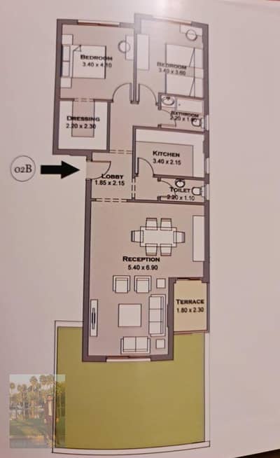 للبيع شقة أرضي بحديقة في كمبوند سراي – Sarai Phase Croons