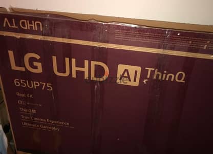 للبيع – شاشة LG UHD AI ThinQ مقاس 65 بوصة (موديل 65UP75)  حالة ممتاز