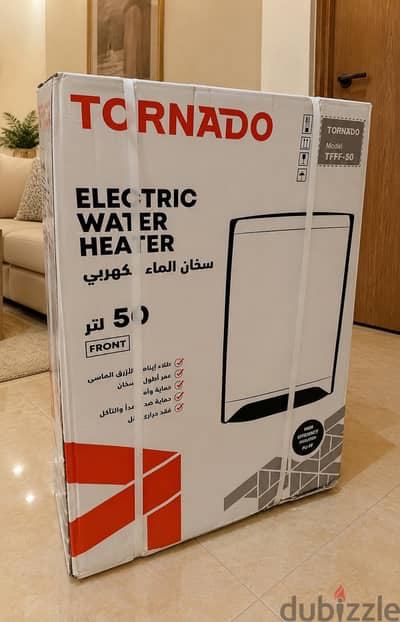 سخان TORNADO Electric Water Heater السعة: 50 لتر لون رصاصي اغلي