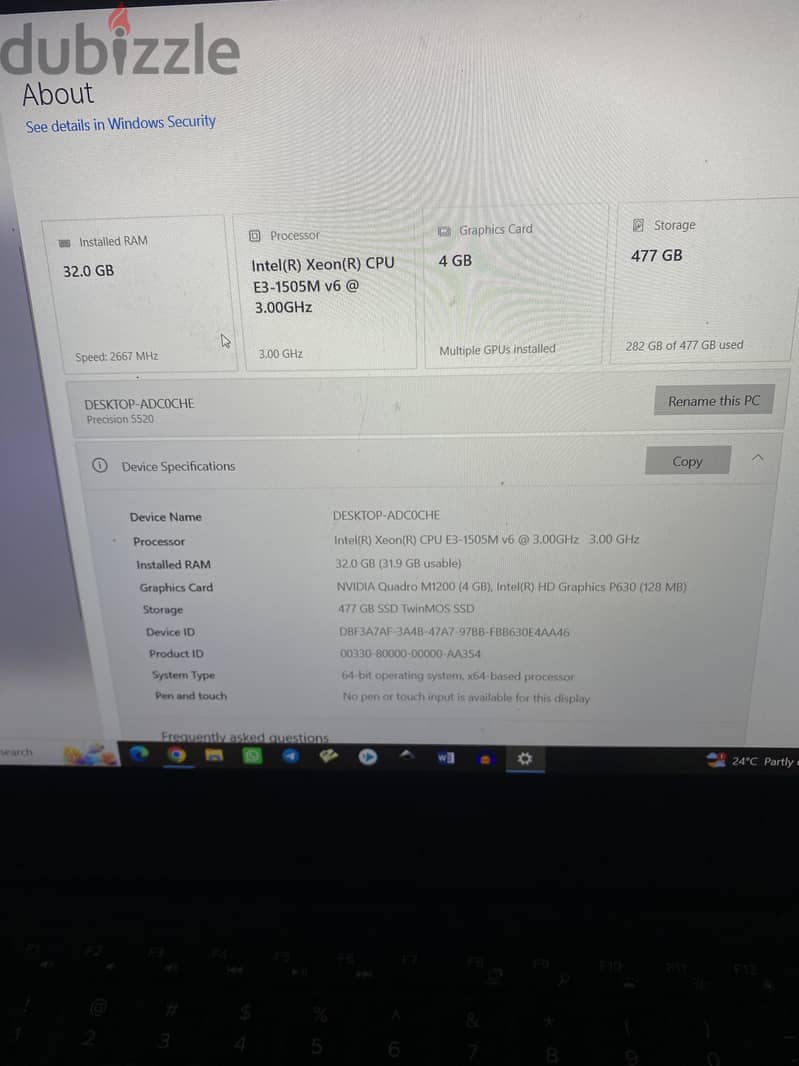 Dell Precsion 5520 1