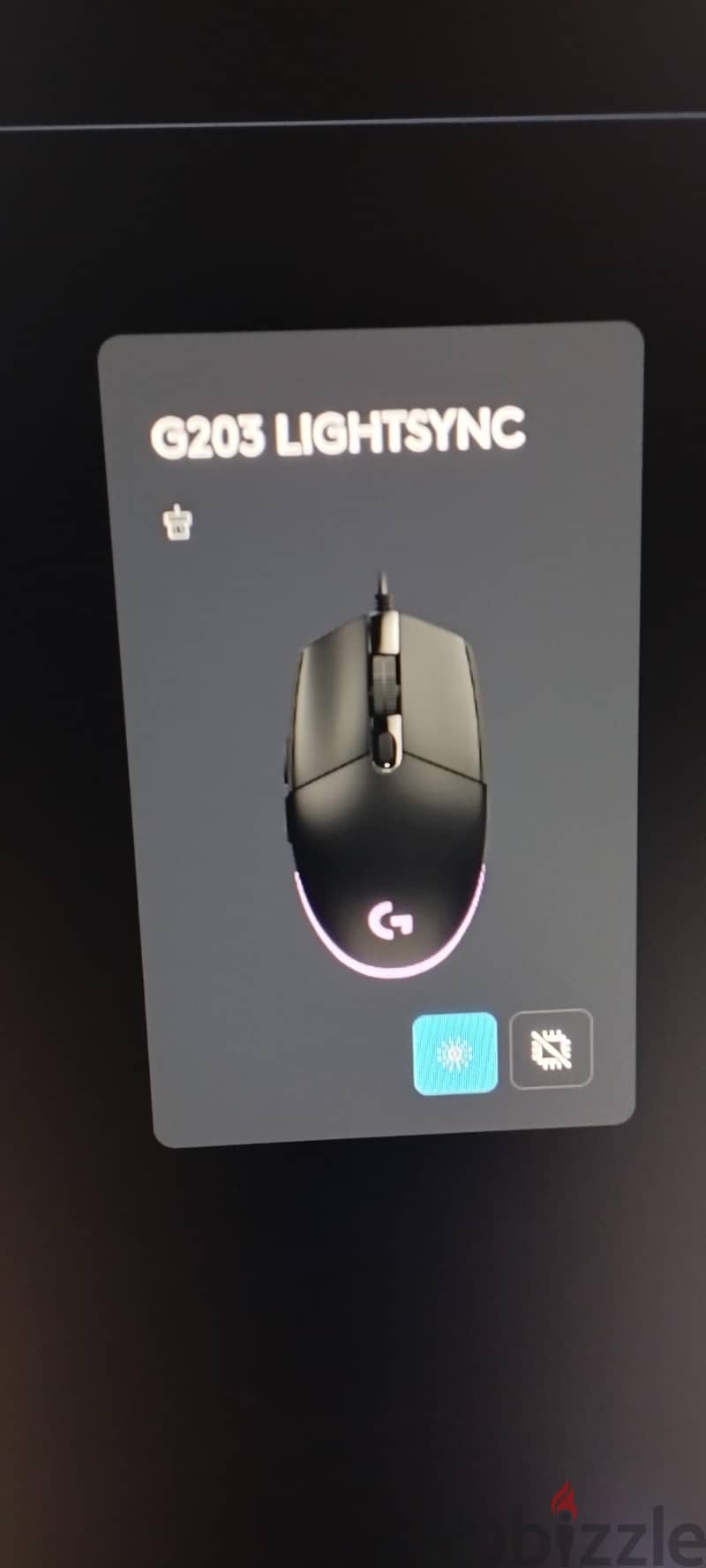 Black G203 Lightsync Logitech Gaming Mouse 2