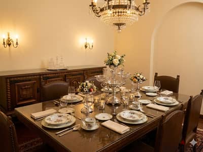 1950’s Alexandrian-Greek Antique Dining Set by Vasso – Spanish Revival