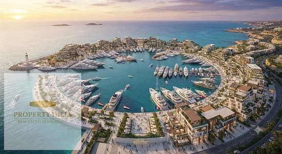 فيو مباشرعلى البحر والمارينا شاليه متشطب للبيع في سولت - راس الحكمه SALT - Ras El Hekma