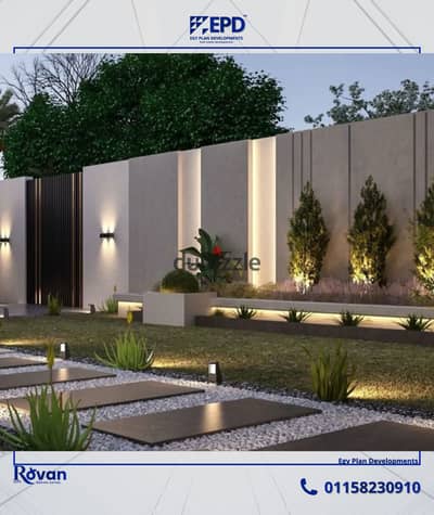Examine a ground-floor apartment with a garden on a northern corner with an open view in Zayed from the owner
