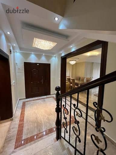 Furnished standalone villa for rent in Al Rehab, hotel-style villa, at the lowest rental price.