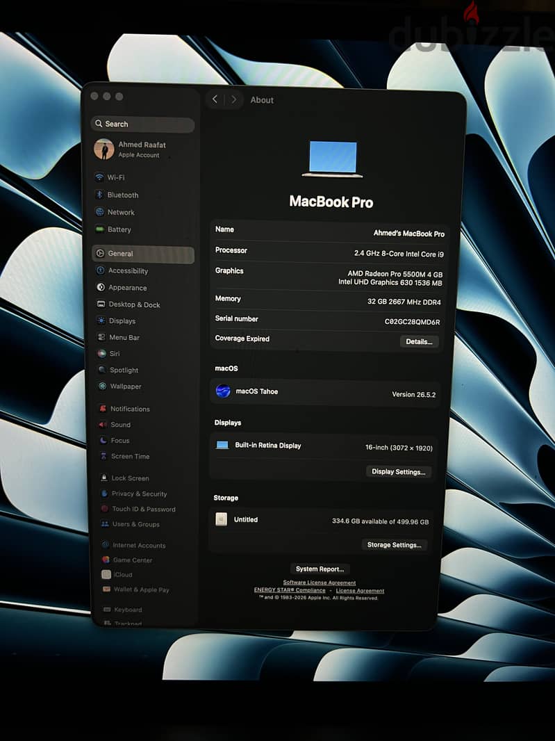 MacBook pro 16-inch 2019 1