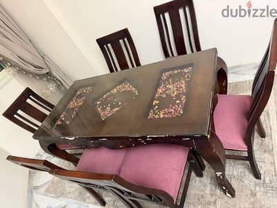 سفرة 6 كراسي كبيرة