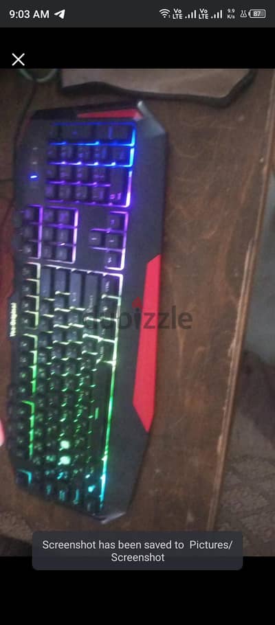 كيسه وكيبورد rgb وماوس rgb