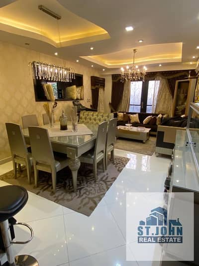 Apartment for sale area 122m ground floor with garden 50m Al-Rehab fully special finishes three bedrooms and two bathrooms immediate delivery Talaat Mostafa