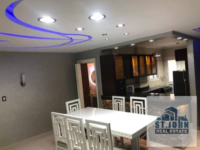 For rent, a furnished apartment with an area of 96m in Madinty, super deluxe finishing, 2 bathrooms, fully air-conditioned.