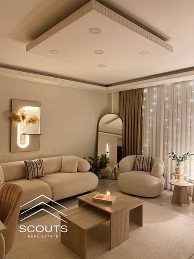 Studio apartment for sale fully finished with an open view overlooking the landscape in New Heliopolis next to Sodic East and Sarai