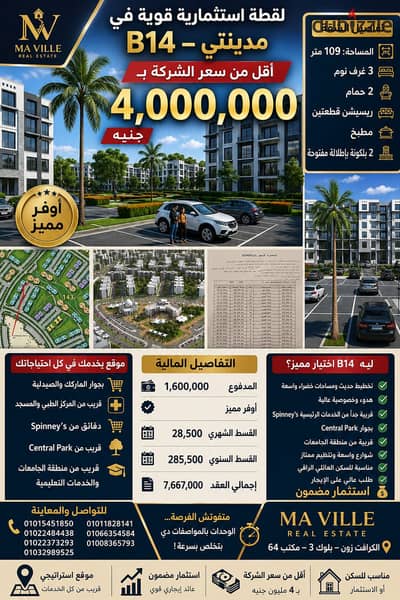 فرصة ممتازة للبيع اقل من سعر الشركة 4 مليون اوفر مميز