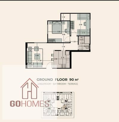 Studio apartment for sale with a 35% down payment and installments over 5 years in a prime location in Zahraa El Maadi
