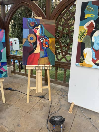 Art canvas painting acrylic cubism