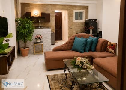Furnished 90 sqm studio apartment for rent in Al Narges 3 Villas, Fifth Settlement, near Point 90 Mall and The Spot Mall.