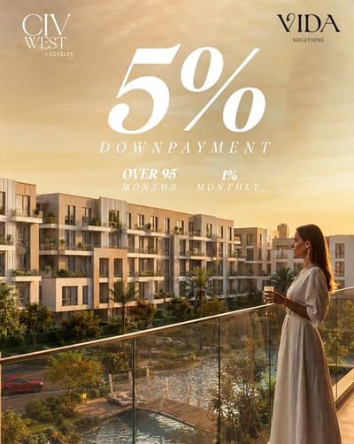 143 SQM Apartment for Sale in Safe West Compound, Green Revolution, with the Lowest Down Payment & Longest Payment Plan