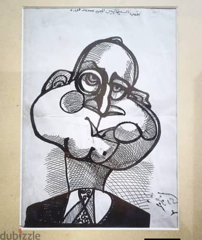 اسكتش للفنان الكبير جورج بهجوري مقاس 20×30