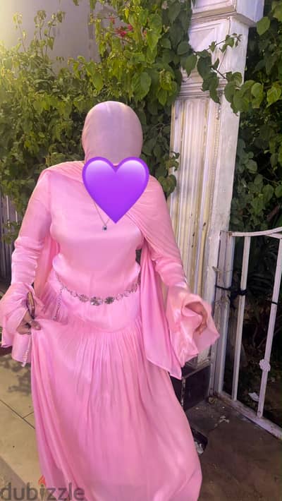 Pink‏ dress from shy with scarf