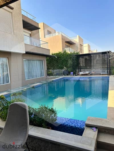Villa with a Private Pool & Garden for sale with Kitchen Cabinets & ACs Ready To Move in Upville, 6th Of October City . .
