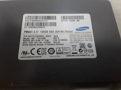 هارد Ssd 128 بحالة ممتازة