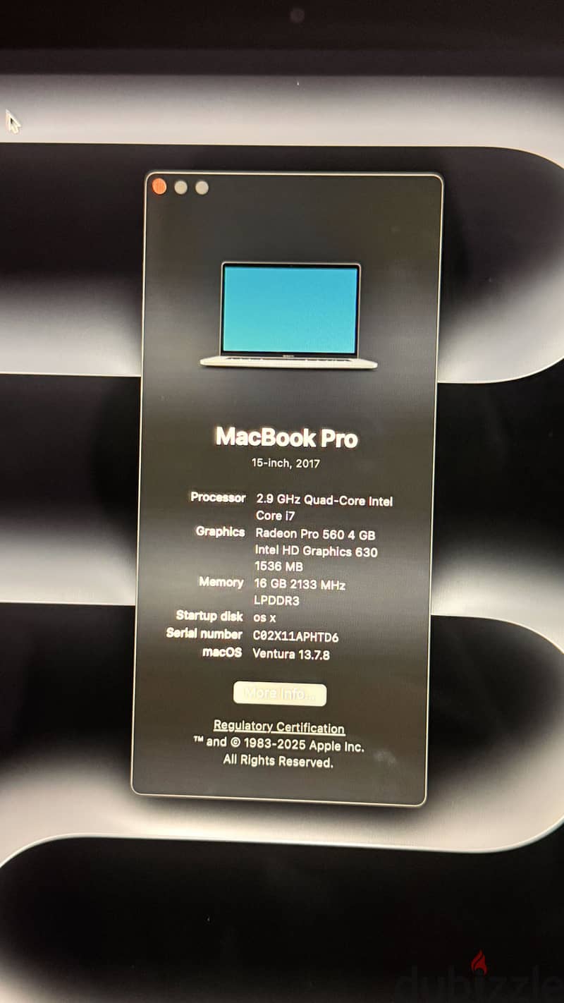 Mac book pro 2017 5