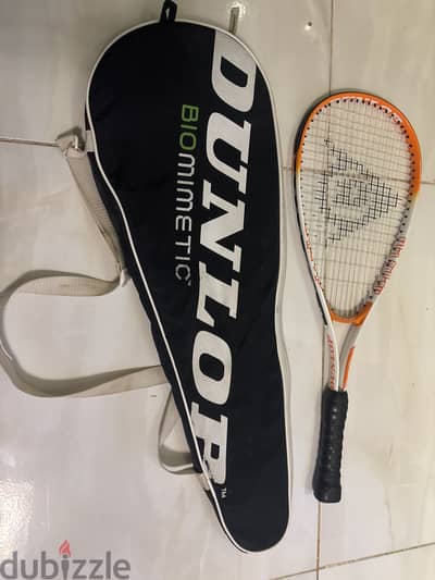 مضرب dunlop اصلي للأطفال من سن ٤الى٨ معاها شنطة المضرب