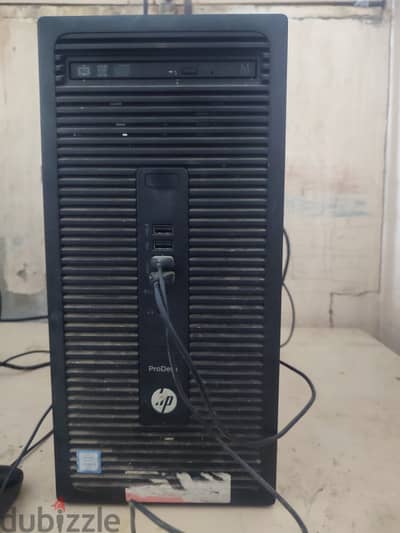 كمبيوتر HP كامل (SSD سريع + هارد تخزين) ممتاز للشغل والدراسة والشركات