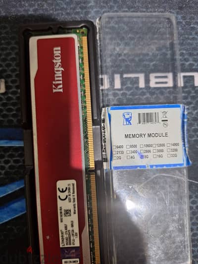 رامة 4 جيجا DDR3 كينجستون Kingston HyperX Red      ميجاهرتز 1600