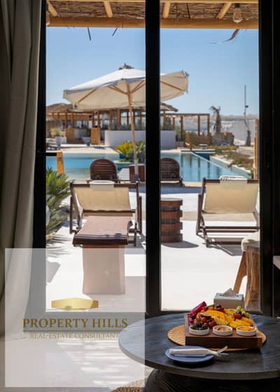 Chalet with 4 finished rooms, equipped, with a sea view, in the finest coastal villages, and you can vacation every week until you receive in Marmarika with facilitation.