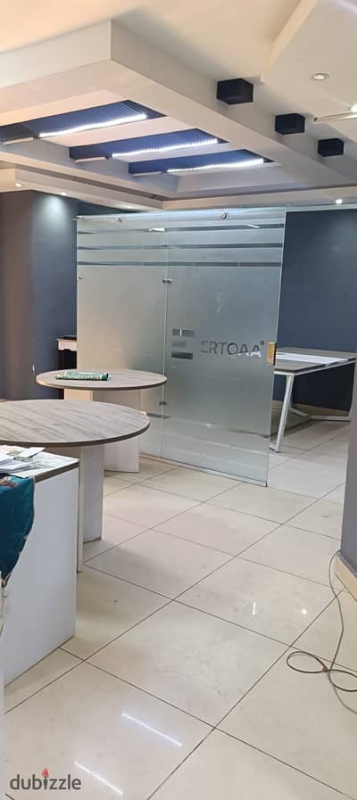 Office for rent on Makram Ebeid main street with air conditioning modern administrative tower 300m