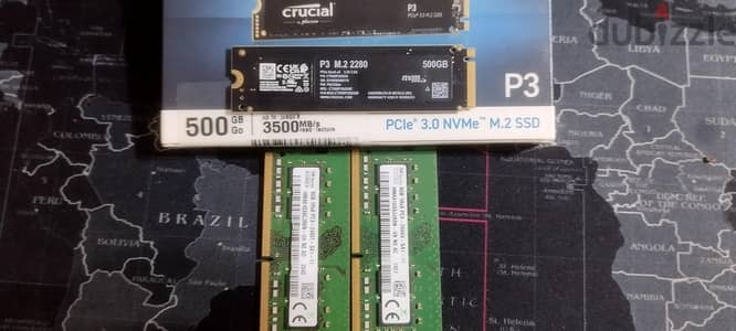 ٢ رام ddr4 + Hard nvme m. 2