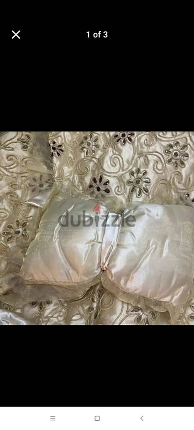 مفرش سرير عروسه سوري بحاله ممتازه و سعر لقطه