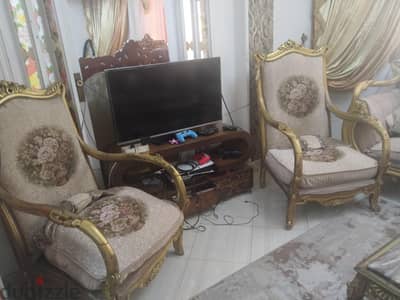 صالون مدهب خشب ذان احمر مستعمل