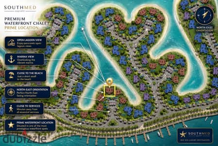 شاليه للبيع في SouthMED C1 | 138م² | لاجون مباشر | بحري | تقسيط حتى 10 سنوات