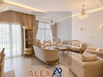 Furnished villa for rent in Mazarine Al-Alamein, fully air-conditioned