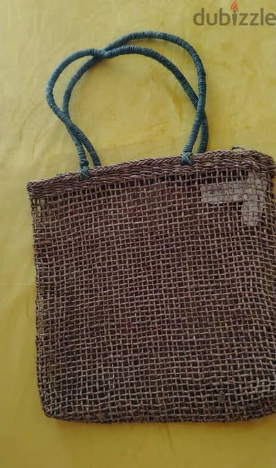 شنطة يد خوص طبيعية (Natural Woven Tote Bag) - تصميم صيفي أنيق