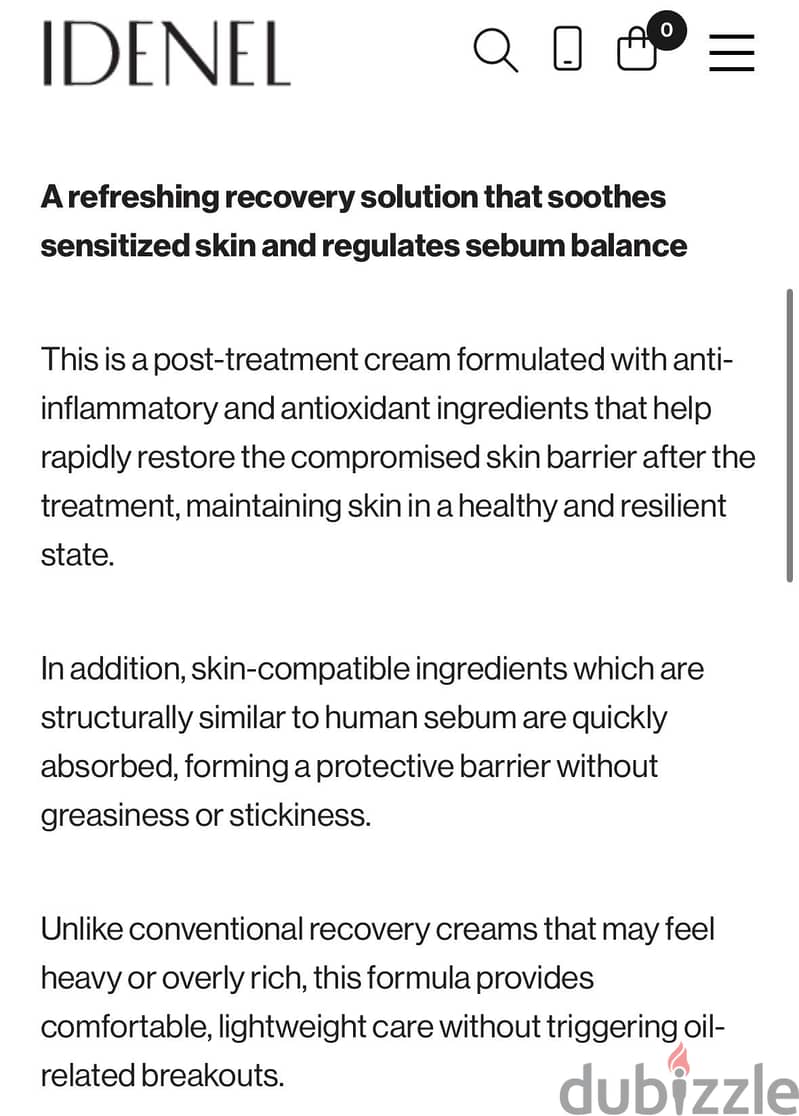 IDENEL moisture locking cream (moisturizer) 1