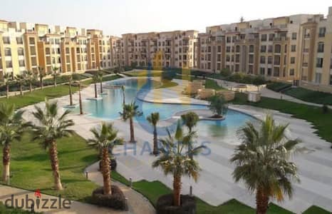 شقة للبيع في كمبوند ستون ريزيدنس- فيو مفتوح و مباشرة على  اكبر حمام سباحة بالكمبوند