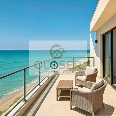 فرصة استثمارية بعائد قوي امتلك شاليه متشطب+ACs فيو بانورامي ع البحر قسط ع10سنين ف الساحل الشمالي